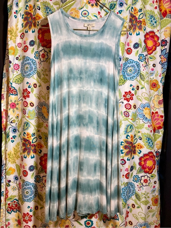 Style & Co. Dresses & Skirts - Style & Co. Blue and White Tie-Dye Mini Dress